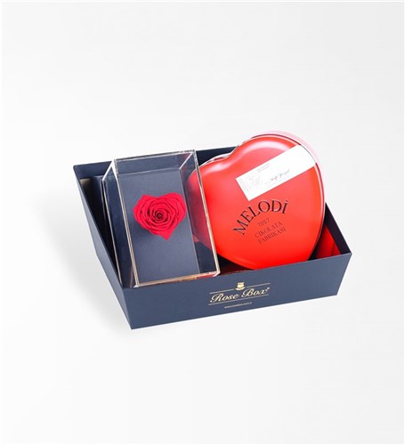Be My Valentıne Hediye Seti Kalp Solmayan Gül